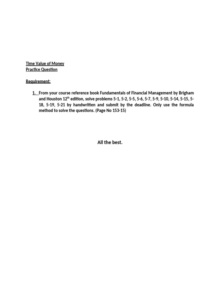 TVM Practice Questions | PDF