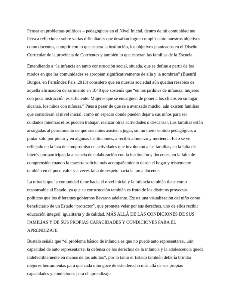 Trabajo Practico Politicas Educativas | PDF | Educación de la primera ...