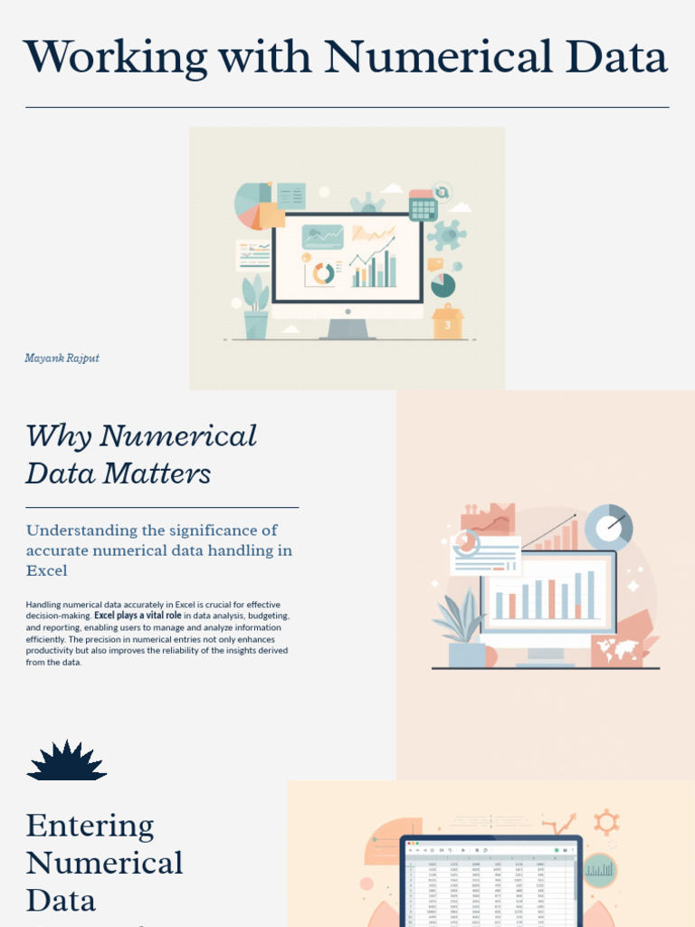 Working With Numerical Data | PDF | Microsoft Excel | Data Analysis
