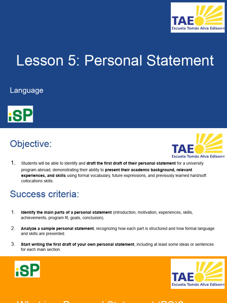 32. Personal Statement - Part 2 | PDF | Skill | Cognition