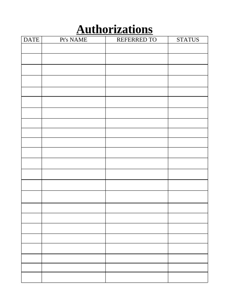 Authorization Log | PDF