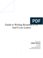 Guide to Writing Resume and Cover Letters Swarthmore College