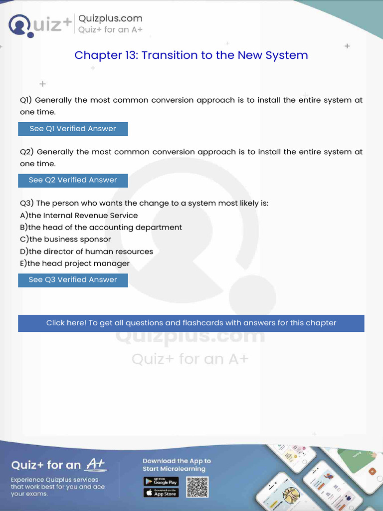 Generally the Most Common Conversion Approach is to Install the Entire ...