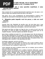 PECAR OU NÃO PECAR, EIS A QUESTAO