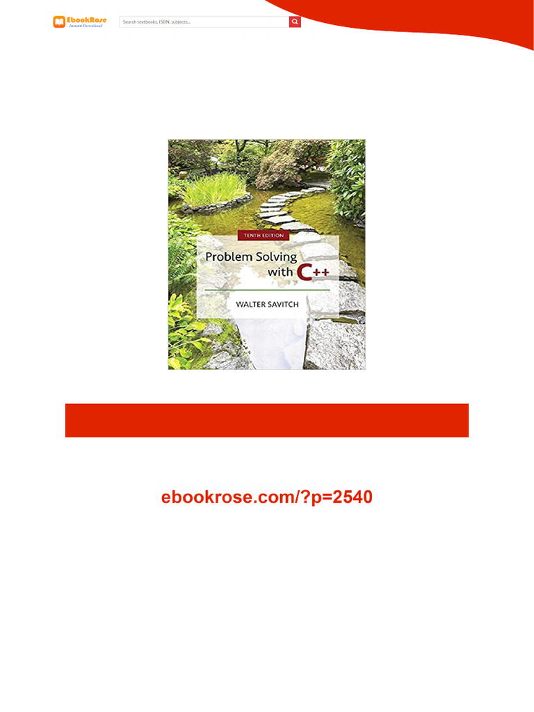 Problem Solving with C++ 10th Edition access today | PDF | C++ ...