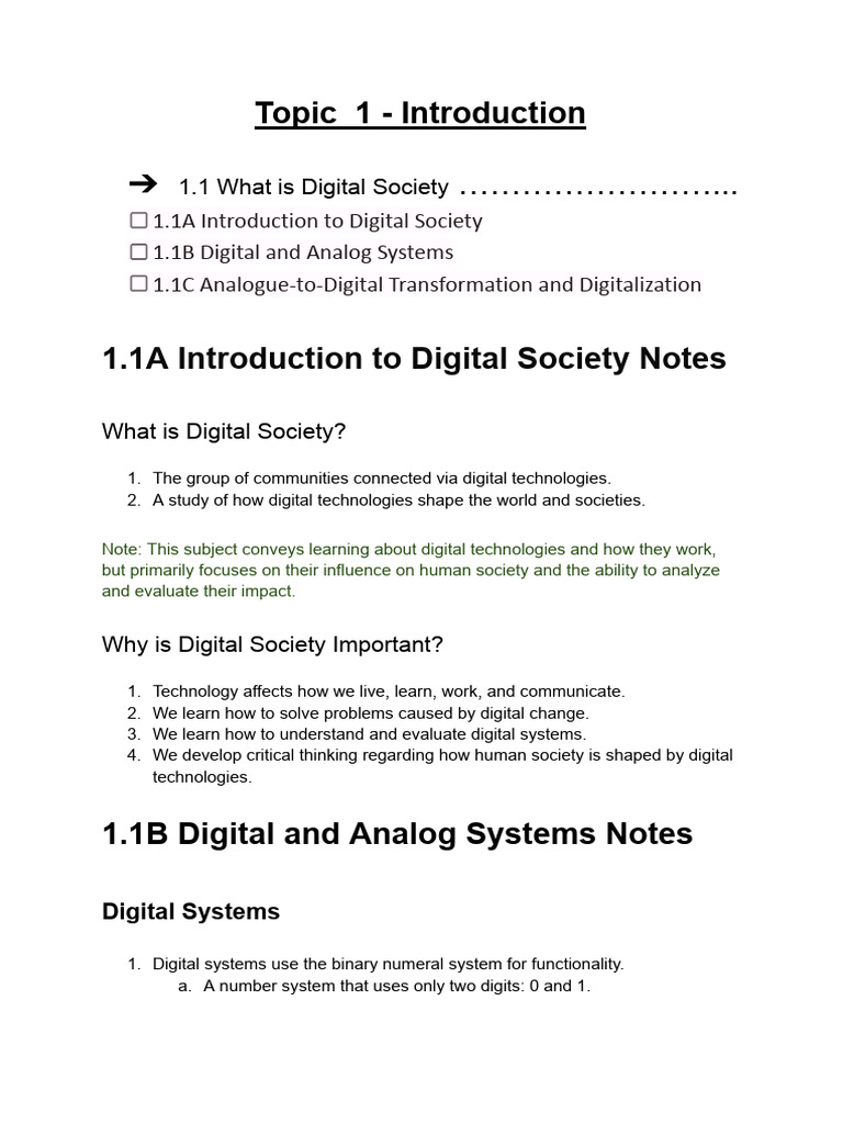 Topic 1 - Introduction | PDF | Byte | Digital Data