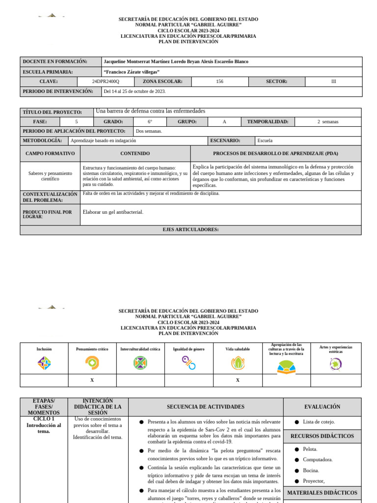 Planeaci%C3%B3n%20ciencias | PDF | Educación de la primera infancia ...