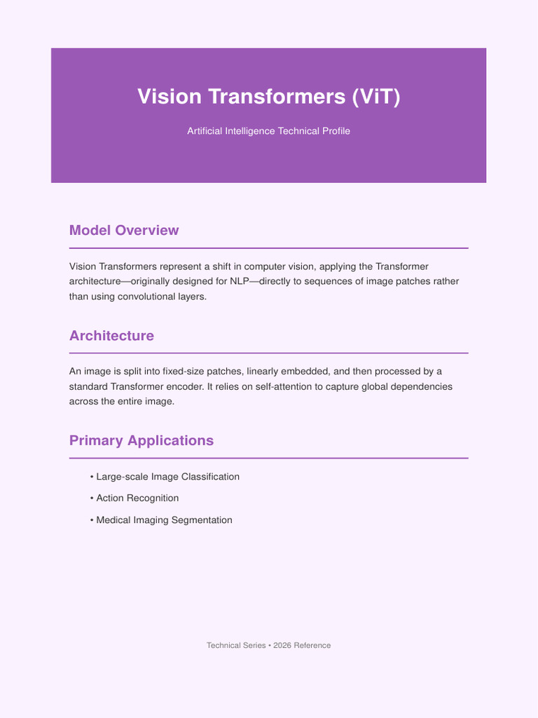 Vision Transformer Profile | PDF