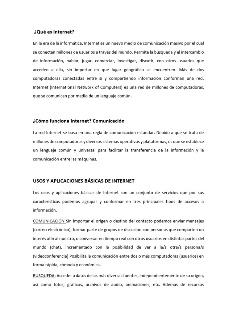 Qué Es Internet | PDF | Red mundial | Internet y web