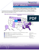 Adaps With Current or Anticipated Cost-Containment Measures, Including Waiting Lists, August 2012