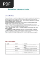 Declarations and Access Control