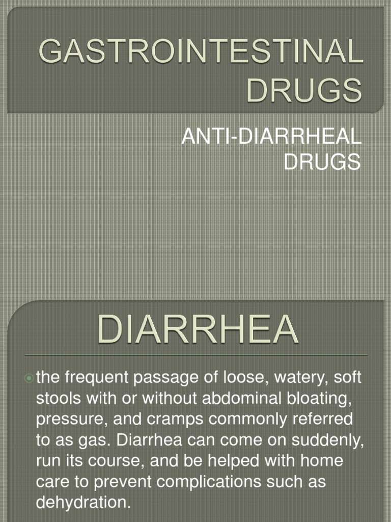 Gastrointestinal Drugs Nausea Diarrhea