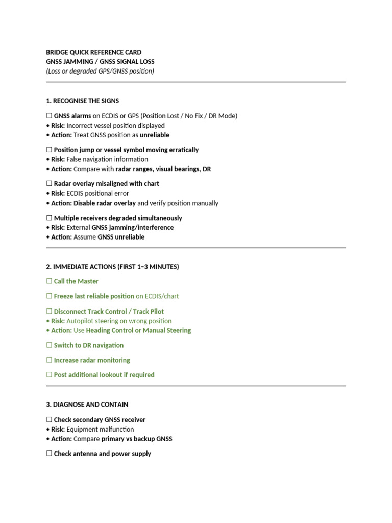 3 - Jamming Bridge Quick Reference Card | PDF
