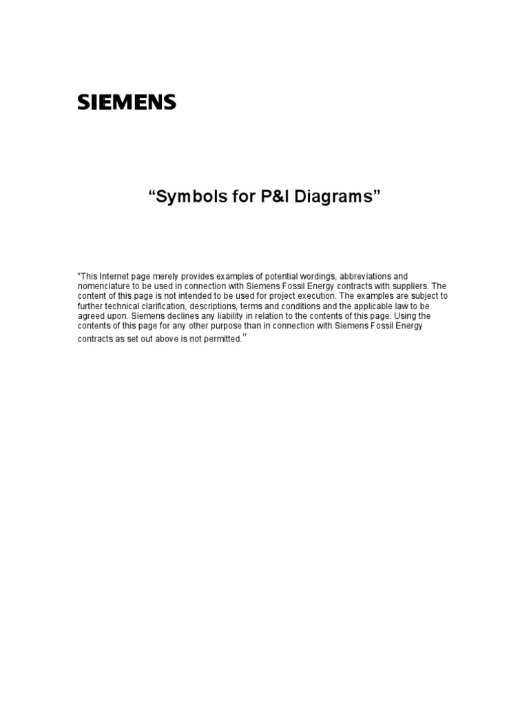 Symbols For P - I Diagrams | PDF | Gas Compressor | Valve