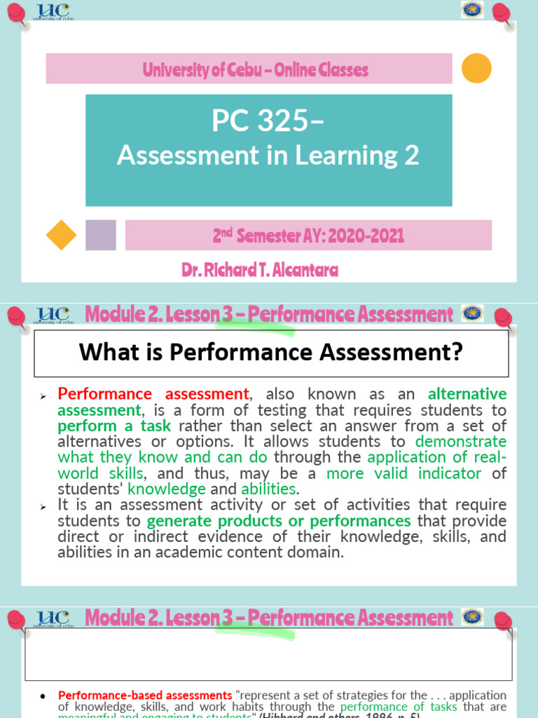 3.1 Module 2. Lesson 3. Performance Assessment | PDF | Knowledge ...