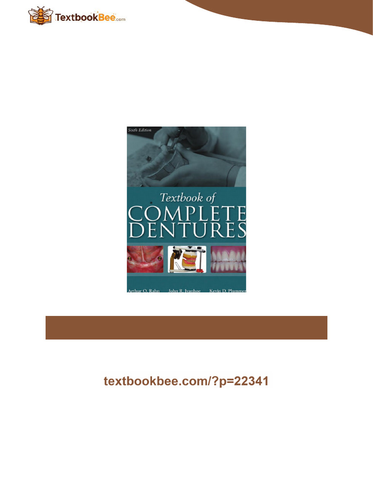 Textbook of Complete Dentures 6th Edition by Arthur Rahn, John Ivanhoe ...