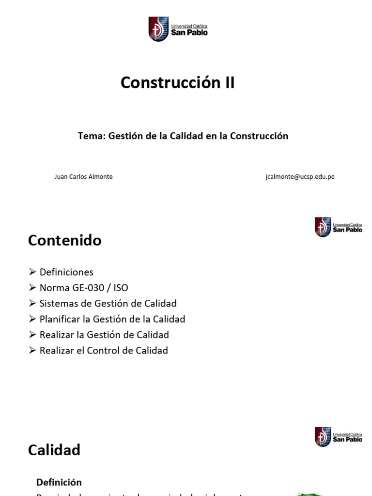 2. Gestión de La Calidad en La Construcción | PDF | Calidad (comercial ...