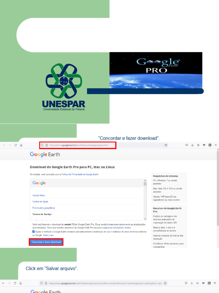 11 - Baixando e Instalando o Google Earth Pro | PDF