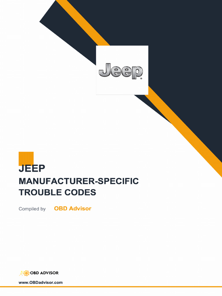 All Jeep OBD2 Codes List | PDF | Automotive Technologies | Road Transport