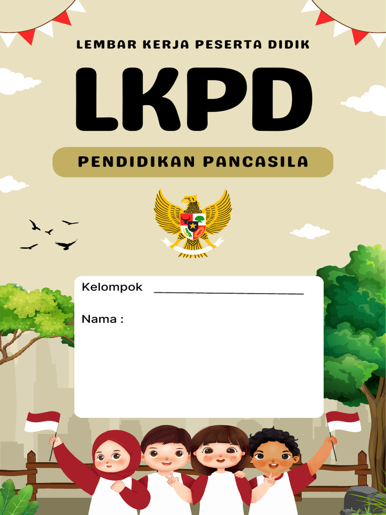 Sampul LKPD Pendidikan Pancasila Kuning Dan Hijau Ilustratif | PDF