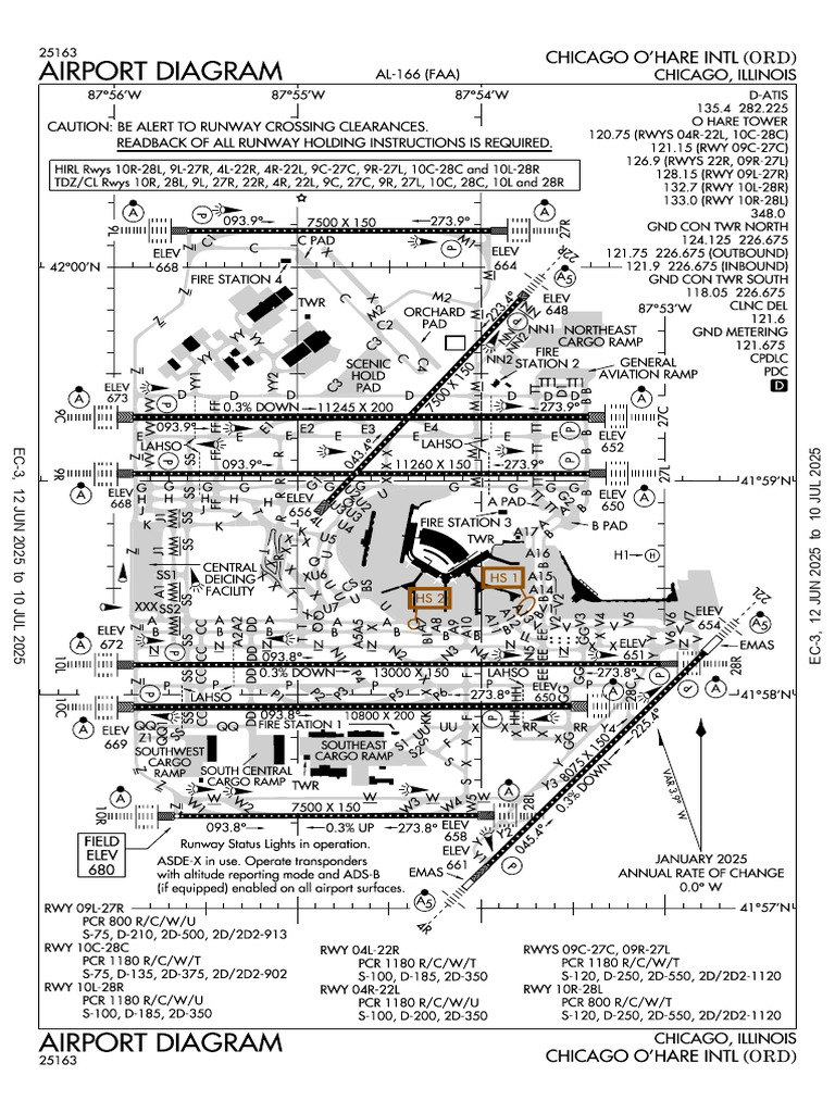 KORD GND MAP | PDF | Runway | O'hare International Airport