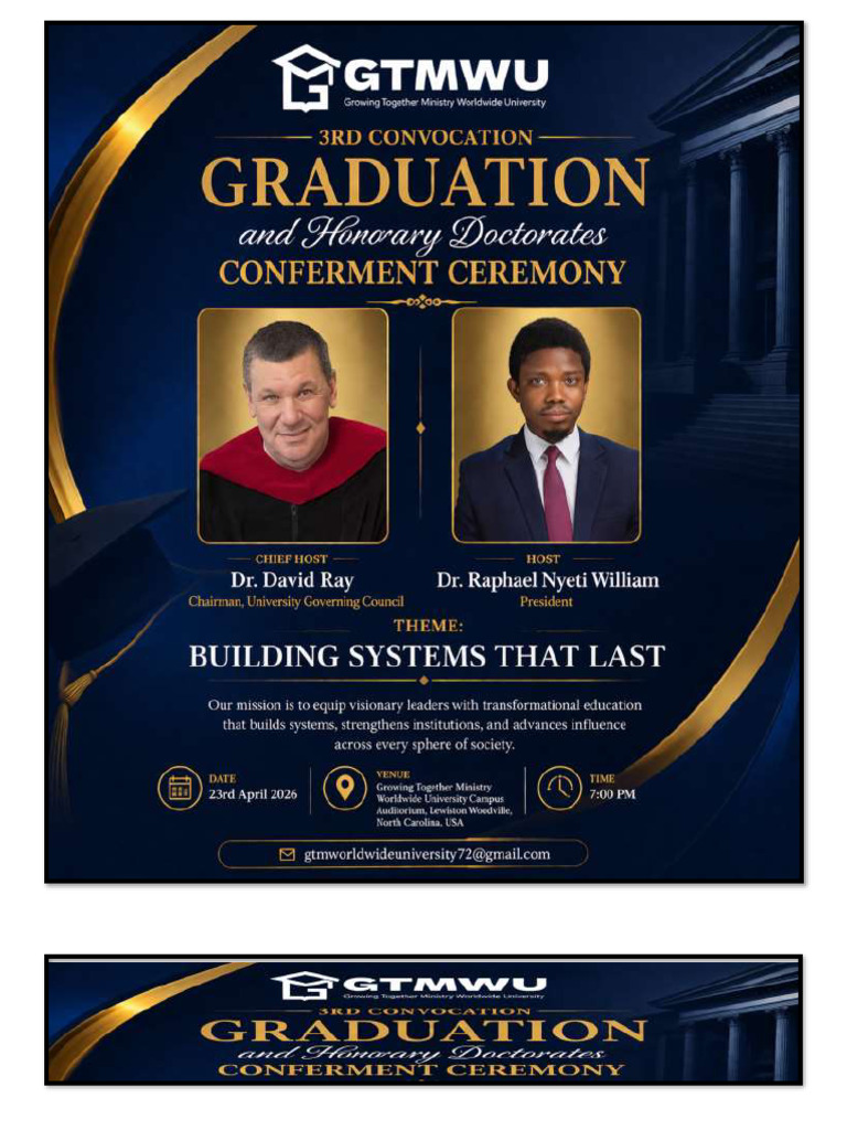 Graduation and Honorary Doctorates Ceremony Brochure | PDF | Leadership ...