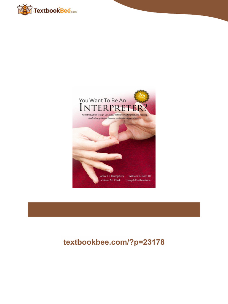 Ebook SO YOU WANT TO BE AN INTERPRETER? AN INTRODUCTION TO SIGN ...