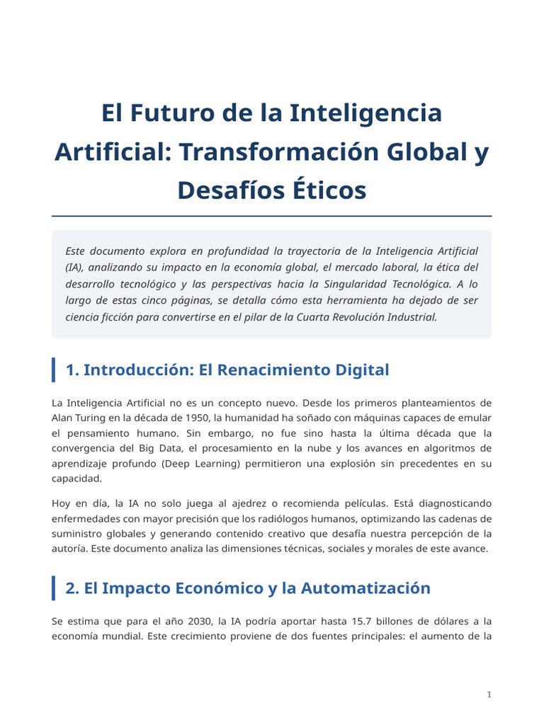 El Futuro de La Inteligencia Artificial | PDF | Inteligencia artificial ...