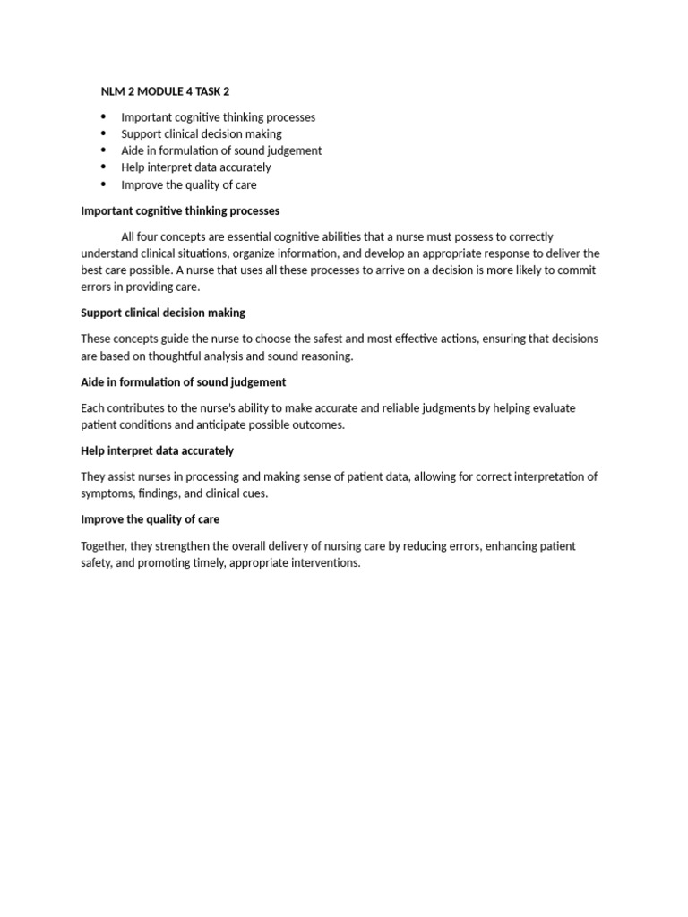 Nlm 2 Module 4 Task 2 | PDF