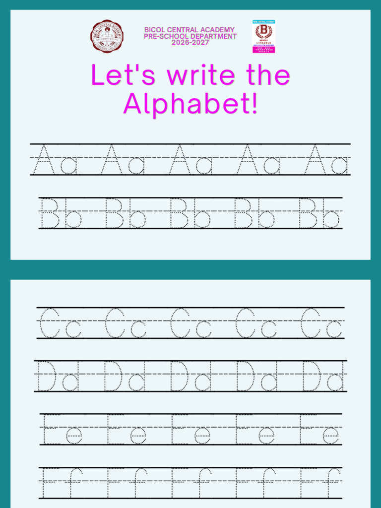Alphabet Tracing Letters Worksheet | PDF