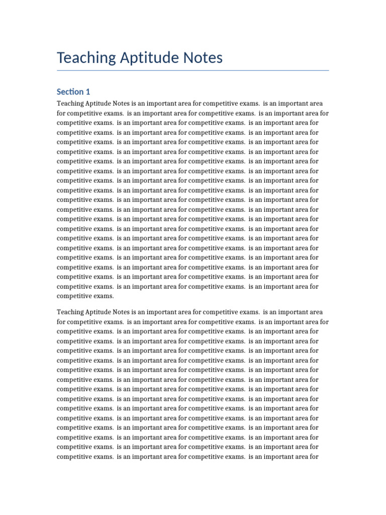 Teaching Aptitude Long | PDF