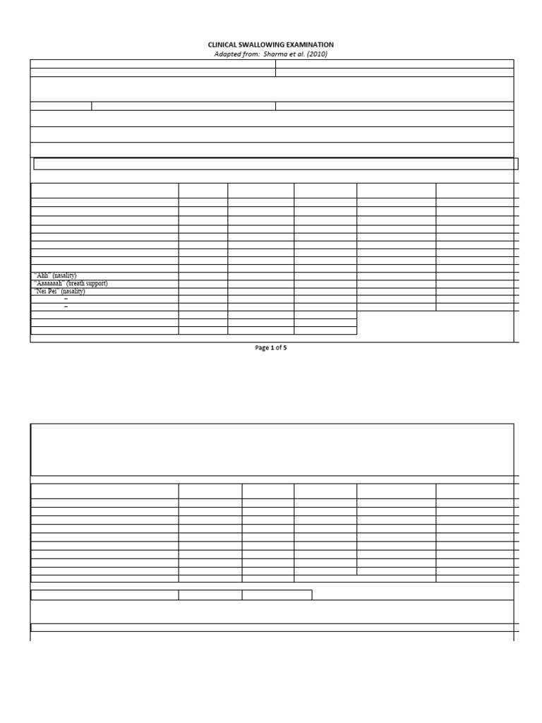CSE Form (1) | PDF | Mouth | Tongue