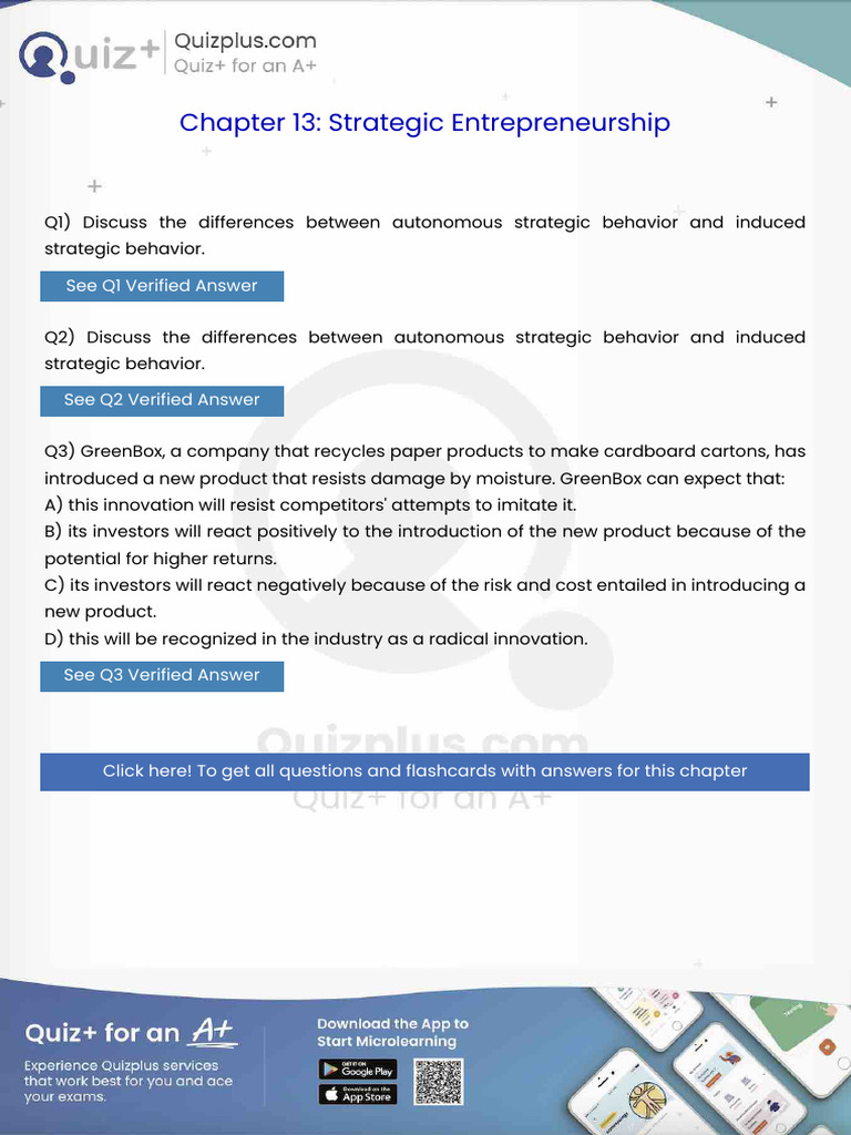 Discuss the Differences Between Autonomous Strategic Behavior and ...