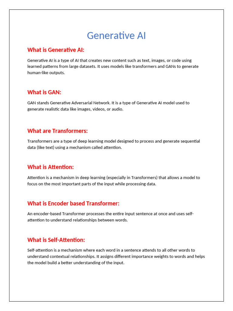 Generative AI | PDF | Artificial Intelligence | Intelligence (AI ...