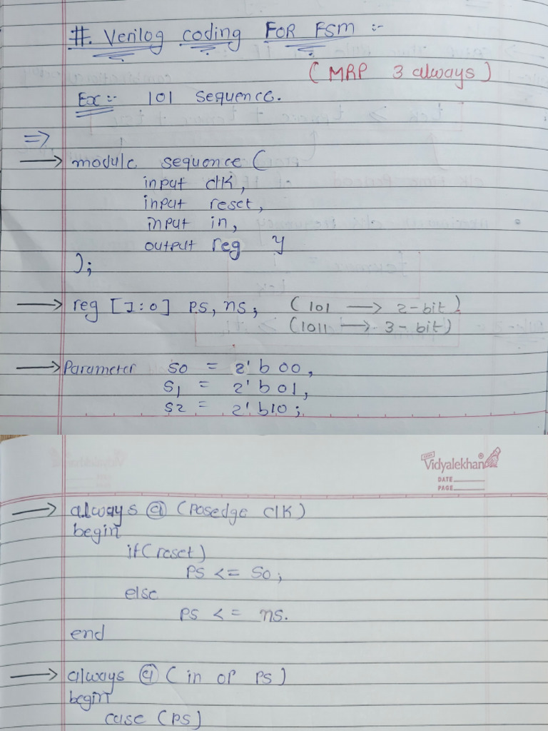 4.Verilog Coding for FSM | PDF | Computer Programming | Software ...