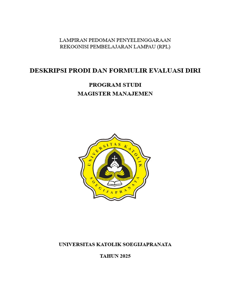 Magistermanajemen Buku1 Pedoman RPL Prodi-Pt | PDF