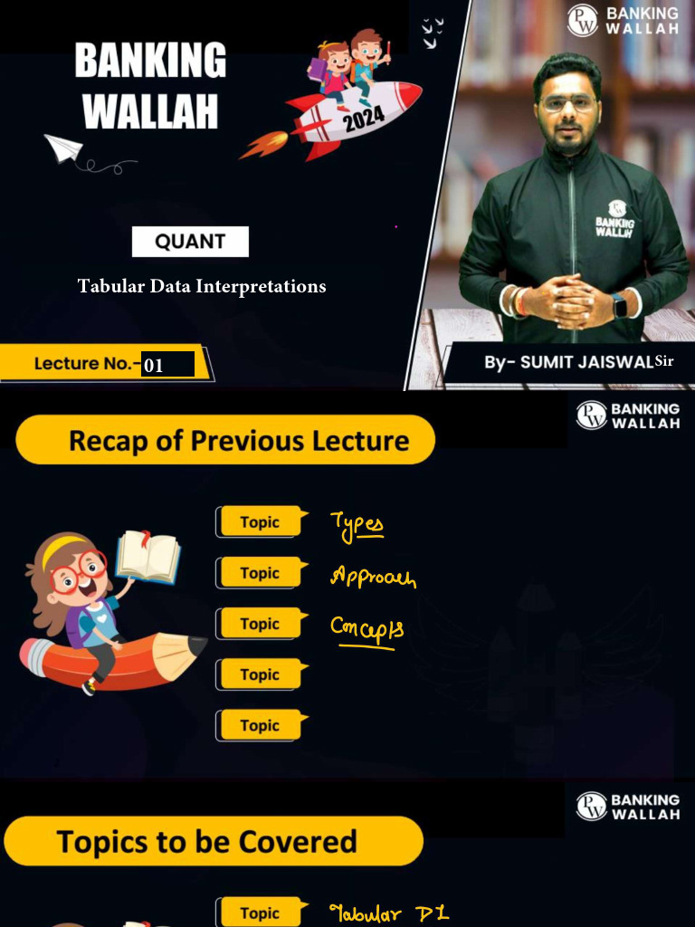 Tabular Data Interpretations 01 _ Class Notes | PDF