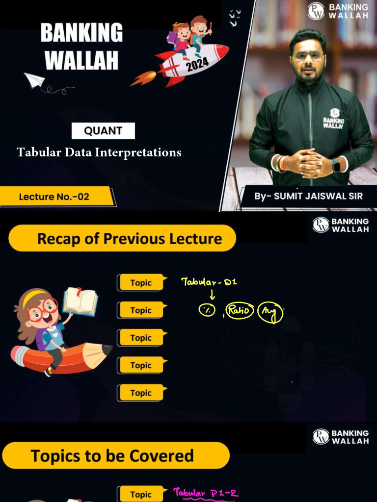 Tabular Data Interpretations 02 _ Class Notes | PDF