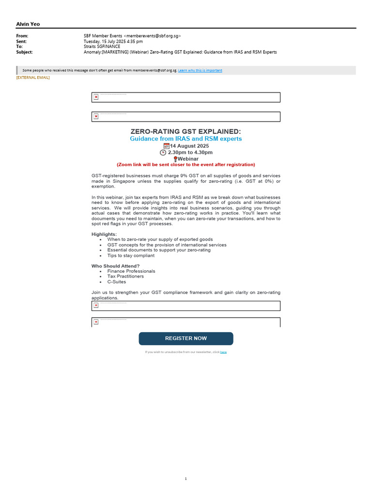Zero-Rating GST Explained:: Guidance From IRAS and RSM Experts | PDF ...