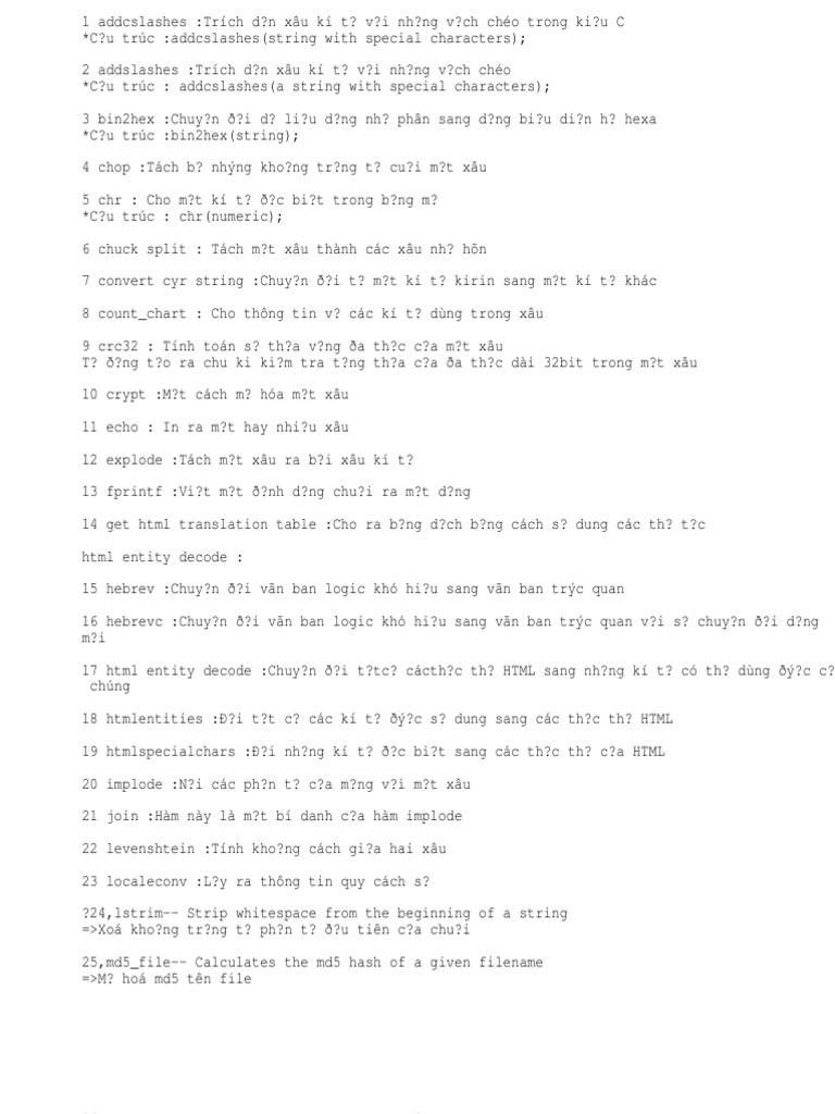 Cac Ham Xu Ly Chuoi Trong Php Pdf