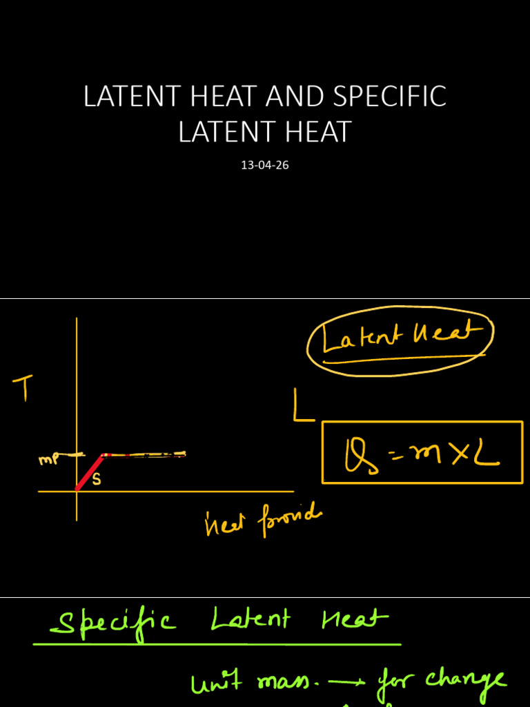 Latent Heat and Specific Latent Heat | PDF