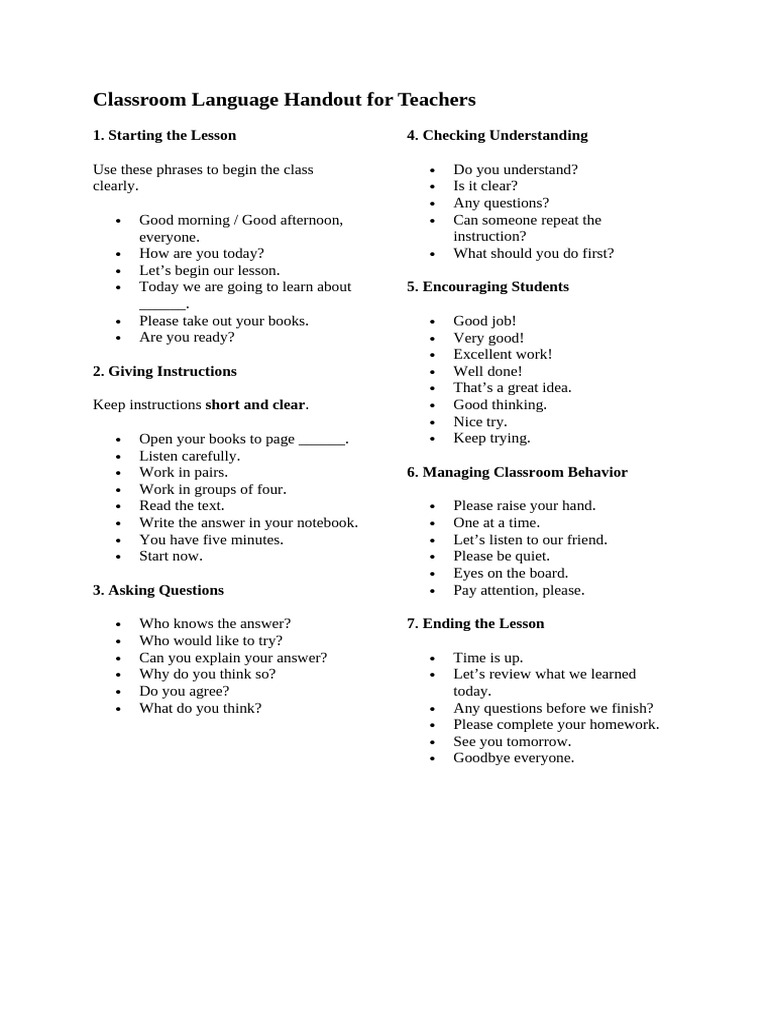 Classroom Language Handout for Teachers_2d489128 07b4 493d Afe6 ...