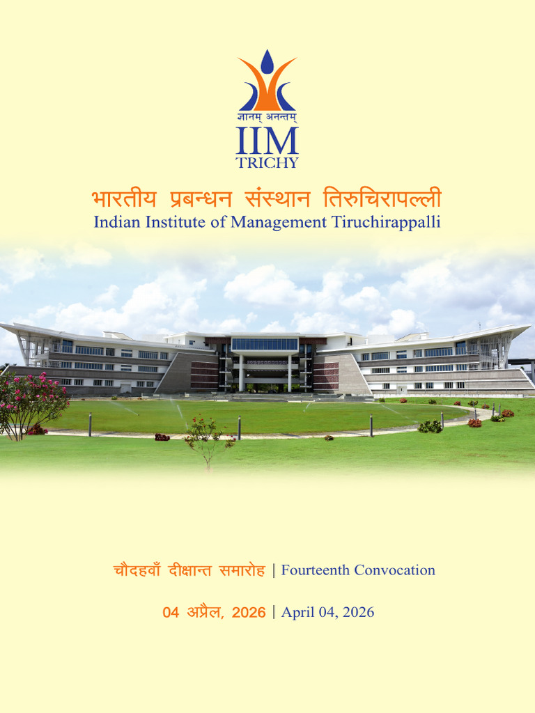 Final_Fourteenth Convocation Invitation | PDF