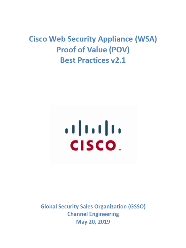 WSA POV Best Practices v2.1 | PDF | Proxy Server | World Wide Web