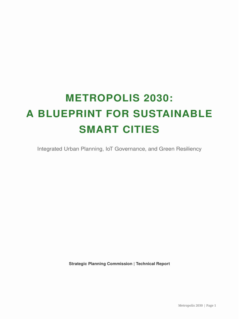 Metropolis 2030 Smart City Blueprint | PDF | Distributed Generation ...