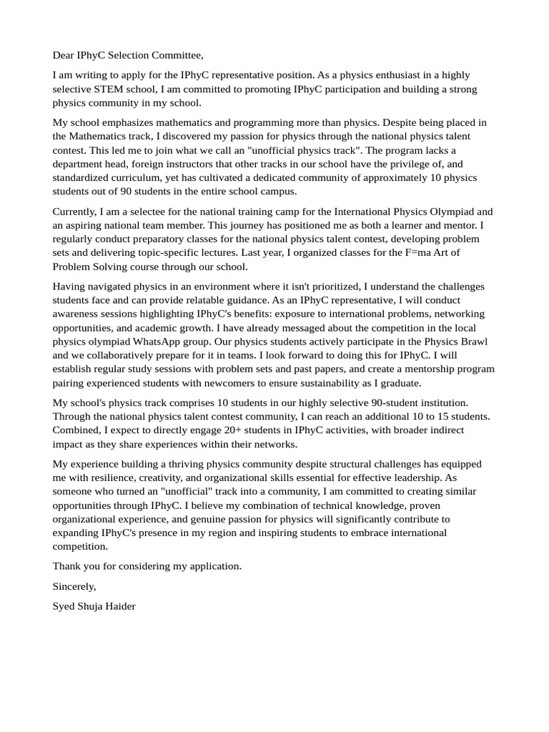 IPhyS Letter | PDF
