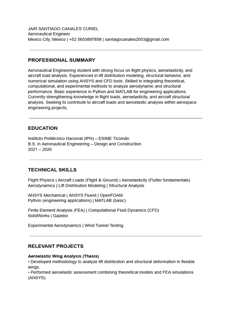 CV-1 | PDF | Engineering | Simulation