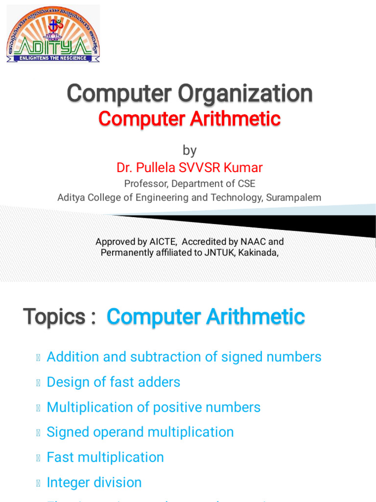 DL Computer Organization Unit 3 Part 1 PPT | PDF | Subtraction ...