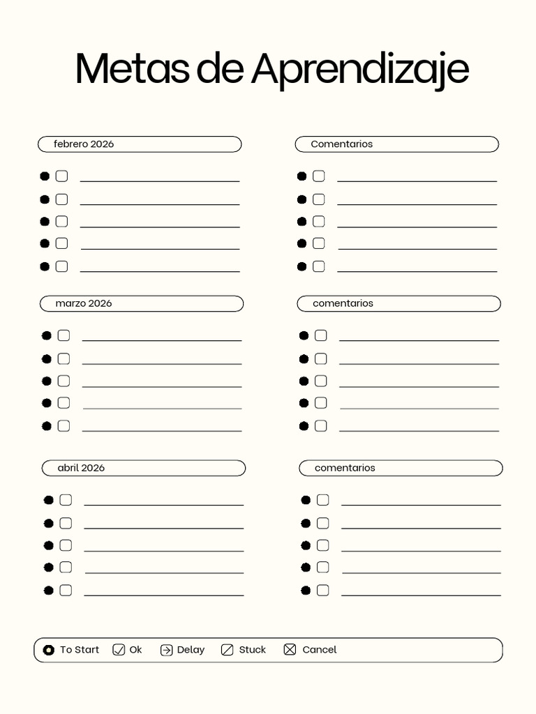 6. Ficha Para Establecer Metas de Aprendizaje | PDF