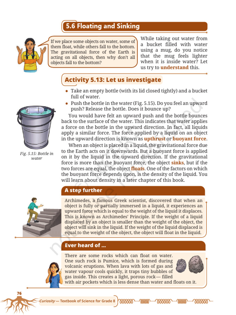Floating and Sinking | PDF | Buoyancy | Liquids